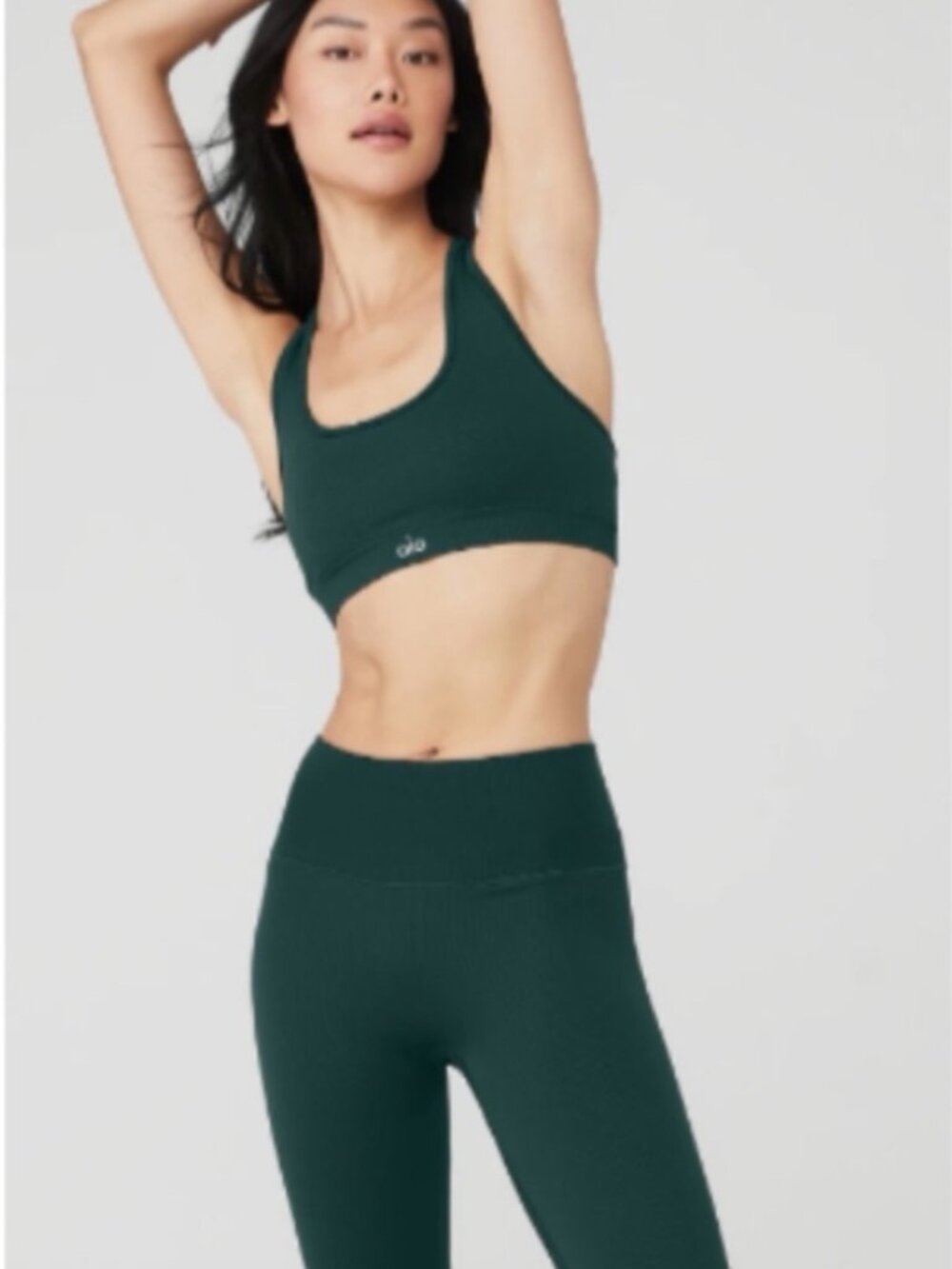 Alo Yoga Delight Ribbed Sports Bra M - Deep Teal - NEVER WORN